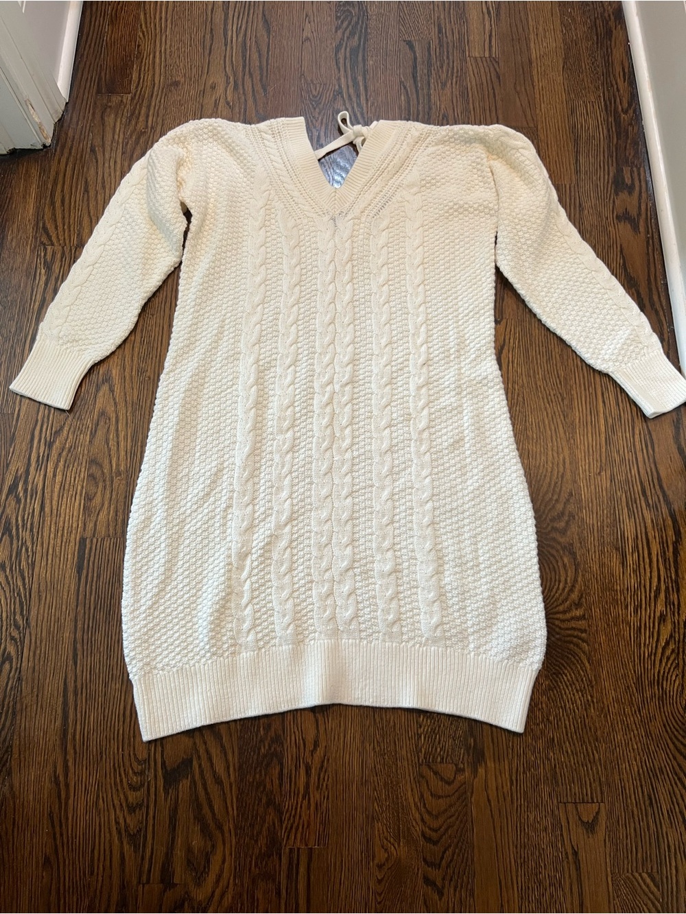 Abercrombie Cable Knit V-Neck Sweater Dress